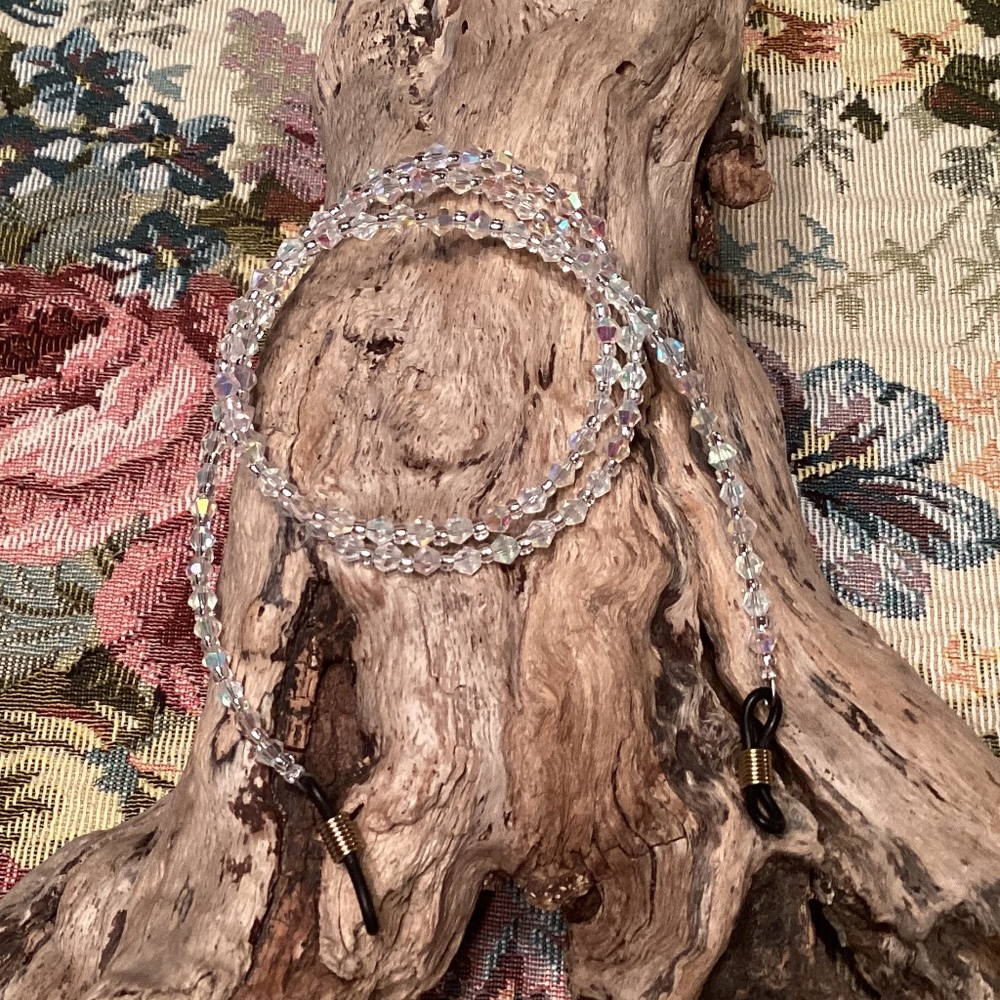 Handcrafted Crystal Beaded Eyeglass Chain Lanyard
